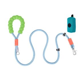 Explosion-proof Dog Leash For Small And Medium-sized Dogs, Suitable For Corgi, Border Collie, Shiba Inu, Dog Walking Collar And Dog Chain (Option: Blue)